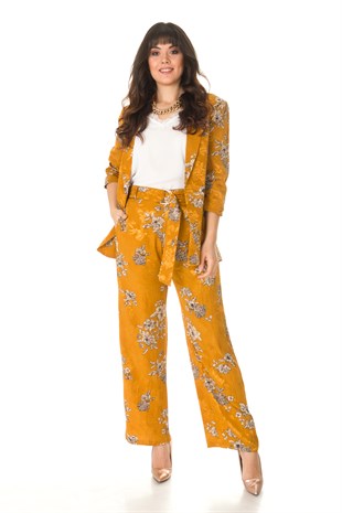 7961 DESENLİ PARLAK SATEN PANTOLON