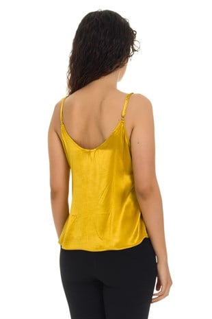 81258 DANTELLİ PARLAK SATEN ATLET