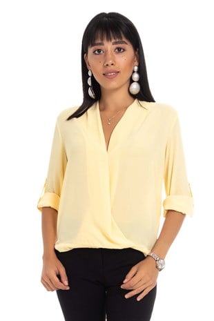 81268 TRUVAKAR KOL ŞİFON BLUZ