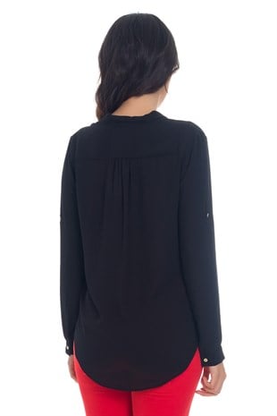 81268 TRUVAKAR KOL ŞİFON BLUZ