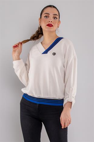 81870 Vyaka Kadife Sweatshirt Bluz