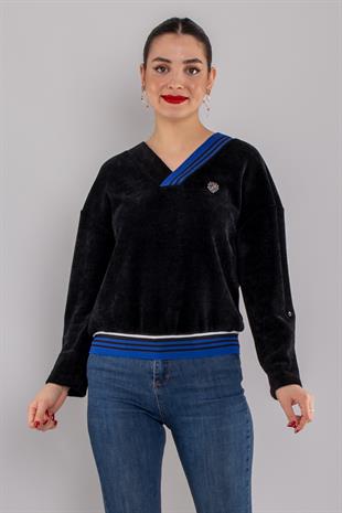 81870 Vyaka Kadife Sweatshirt Bluz