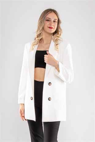 90491 4 Düğme Blazer Ceket