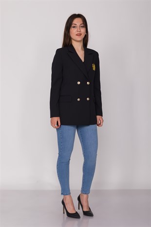 90493 Armalı 6 Düğmeli Blazer Ceket