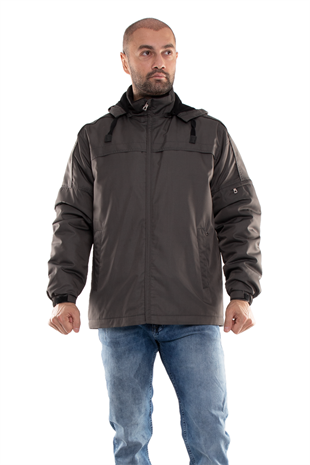 99359-288 RegularFit Kol Ucu Lastikli İçi Polarlı Paraşüt Kumaş Erkek Mont