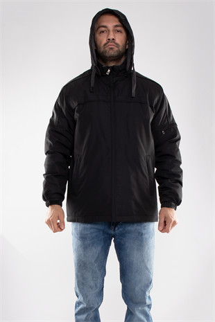 99359-288 RegularFit Kol Ucu Lastikli İçi Polarlı Paraşüt Kumaş Erkek Mont