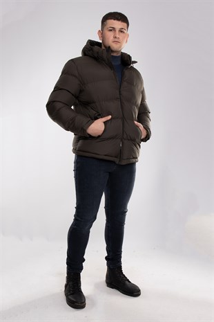 99424-304 Regular Fit  Kapşonlu Erkek Şişme Mont