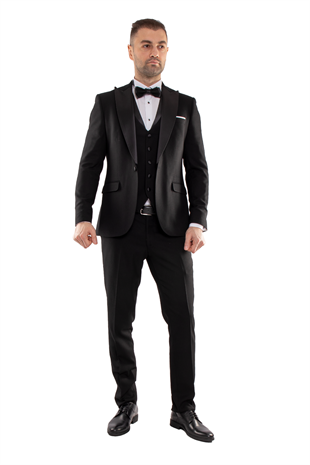 JK30SF18M097 Slimfit Papyonlu 6 Drop Yelekli Damatlık