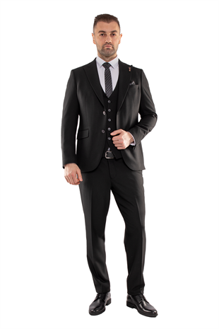 JK35SF02M103 Slimfit 6 Drop Yelekli Takım Elbise