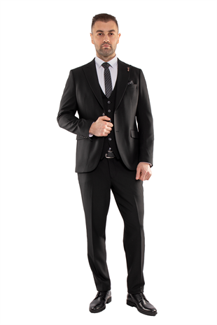 JK35SF02M103 Slimfit 6 Drop Yelekli Takım Elbise