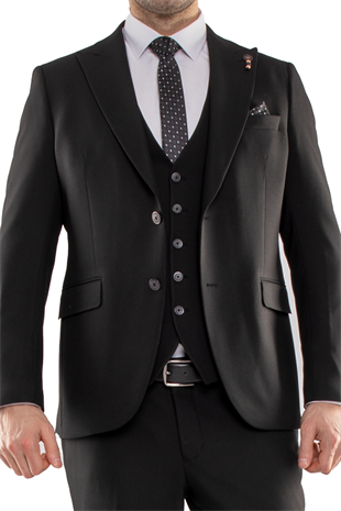 JK35SF02M103 Slimfit 6 Drop Yelekli Takım Elbise