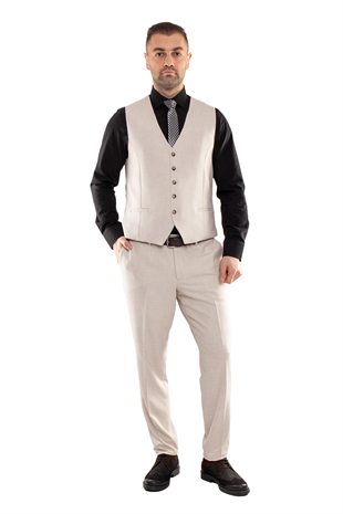 JK35SF02M103 Slimfit 6 Drop Yelekli Takım Elbise