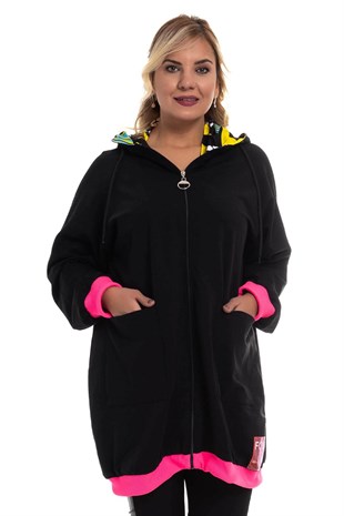 JOY750 Taşlı Kedili Sweat Elbise