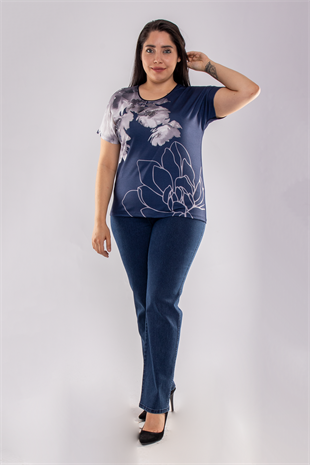 K455 Battal Beden Tina Kot Pantolon