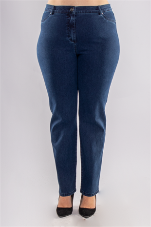 K455 Battal Beden Tina Kot Pantolon