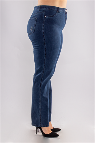 K455 Battal Beden Tina Kot Pantolon