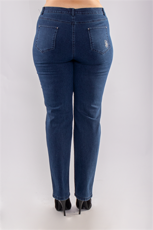 K455 Battal Beden Tina Kot Pantolon