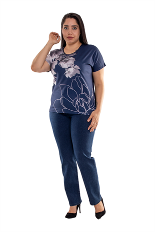 K455 Battal Beden Tina Kot Pantolon