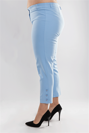 P8323 PAÇA DÜĞMELİ KUMAŞ PANTOLON