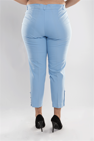 P8323 PAÇA DÜĞMELİ KUMAŞ PANTOLON