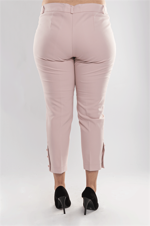 P8323 PAÇA DÜĞMELİ KUMAŞ PANTOLON