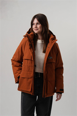 SOFİA Kapüşonlu Cep Detay Kadın Mont