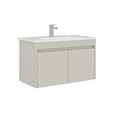 Arno 85 cm Kapaklı Lavabolu Banyo Alt Dolabı