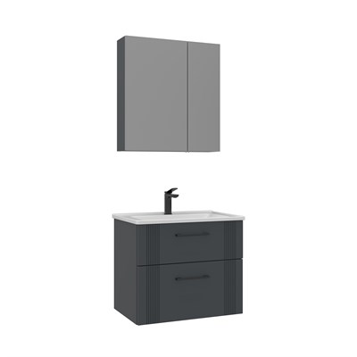 Bari 65 cm Banyo Dolabı Takımı (Ayna Dolaplı)