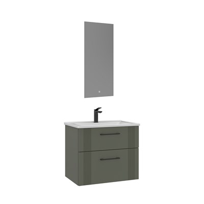 Bari 65 cm Banyo Dolabı Takımı (LED Aydınlatmalı Ayna)
