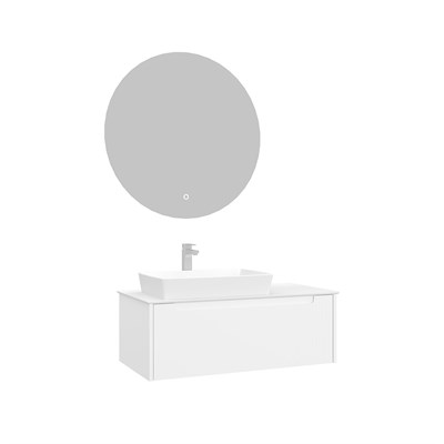 Biella 100 cm Banyo Dolabı Takımı (LED Aydınlatmalı Aynalı)