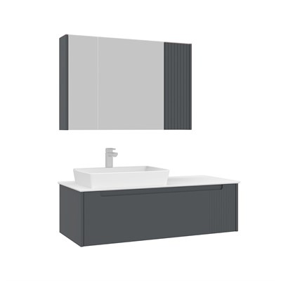 Biella 120 cm Banyo Dolabı Takımı (Ayna Dolaplı)