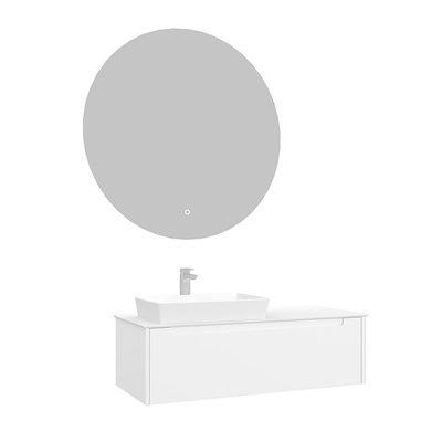 Biella 120 cm Banyo Dolabı Takımı (LED Aydınlatmalı Aynalı)