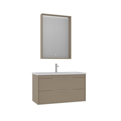 Clay 100 cm Çift Çekmeceli Banyo Dolabı Takımı
