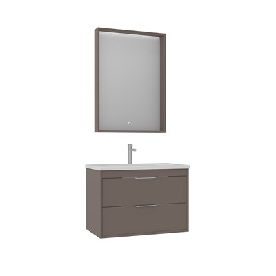 Clay 80 cm Çift Çekmeceli Banyo Dolabı Takımı