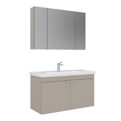 Desna 100 cm Banyo Dolabı Takımı (Ayna Dolaplı)
