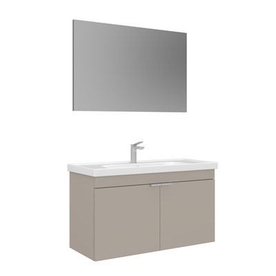 Desna 100 cm Banyo Dolabı Takımı (Düz Aynalı)