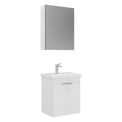 Desna 50 cm Banyo Dolabı Takımı (Ayna Dolaplı)