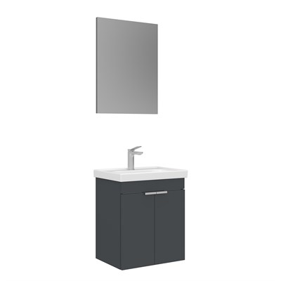 Desna 50 cm Banyo Dolabı Takımı (Düz Aynalı)