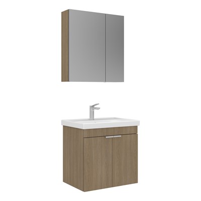 Desna 60 cm Banyo Dolabı Takımı (Ayna Dolaplı)