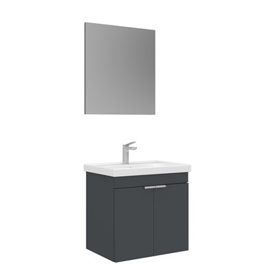 Desna 60 cm Banyo Dolabı Takımı (Düz Aynalı)