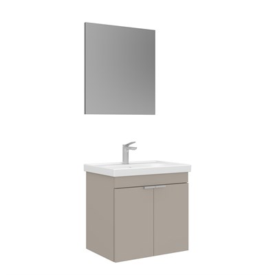 Desna 60 cm Banyo Dolabı Takımı (Düz Aynalı)