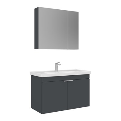 Desna 90 cm Banyo Dolabı Takımı (Ayna Dolaplı)