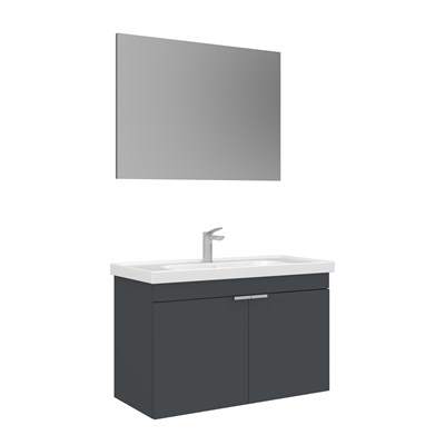 Desna 90 cm Banyo Dolabı Takımı (Düz Aynalı)