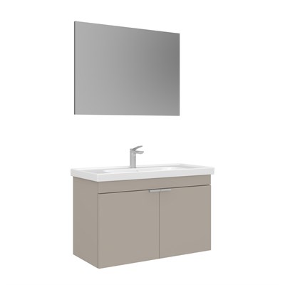 Desna 90 cm Banyo Dolabı Takımı (Düz Aynalı)