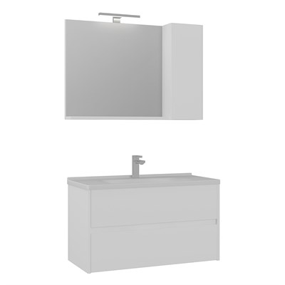 Düden 100 cm Çekmeceli Banyo Dolabı Takımı