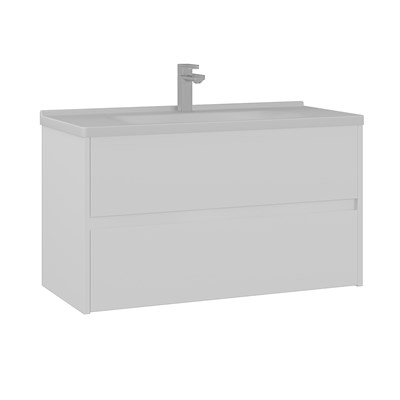 Düden 100 cm Çekmeceli Lavabolu Banyo Alt Dolabı