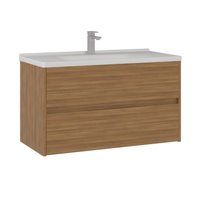 Düden 100 cm Çekmeceli Lavabolu Banyo Alt Dolabı