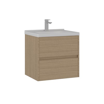 Düden 60 cm Çekmeceli Lavabolu Banyo Alt Dolabı