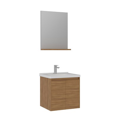Düden 60 cm Kapaklı Banyo Dolabı Takımı