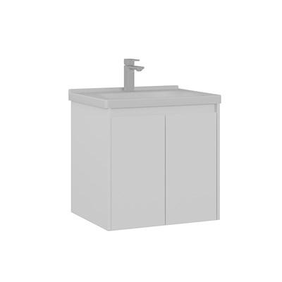 Düden 60 cm Kapaklı Lavabolu Banyo Alt Dolabı